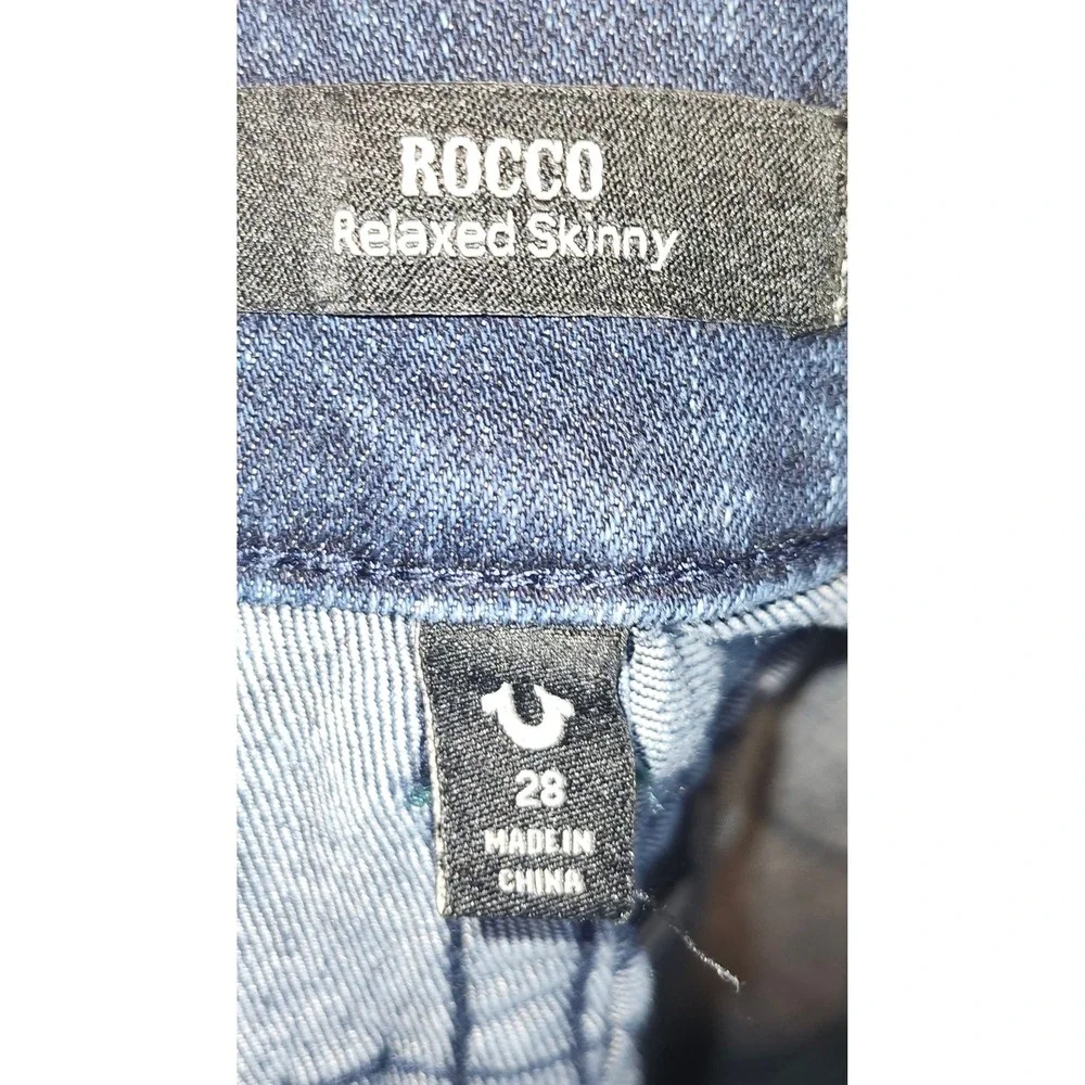 True Religion Rocco Relaxed Skinny Jeans Dark Wash Mens 28 49989-00